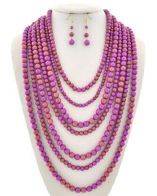 Marvelous Multi-Strand Beaded Necklace Set