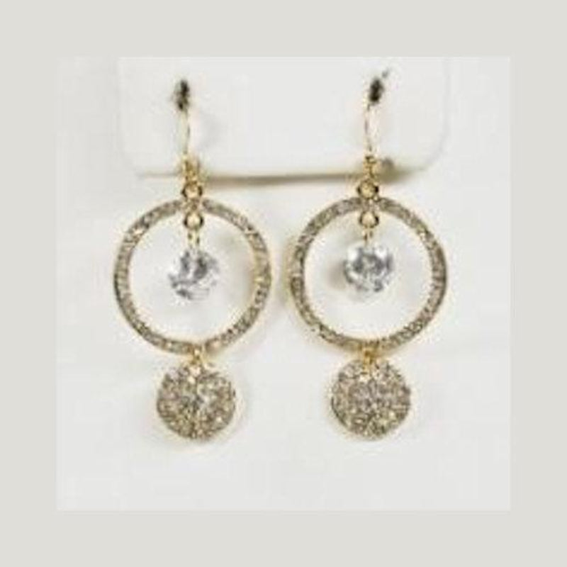 Dazzling Circular Rhinestone Earrings