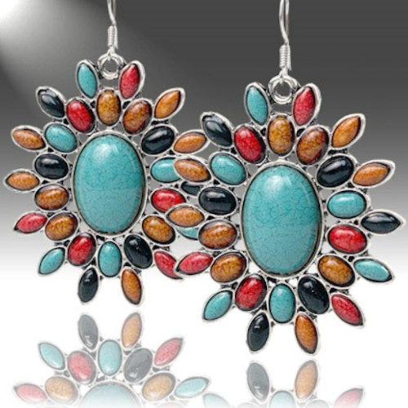 Perfect Sunburst Multi Colored Earrings