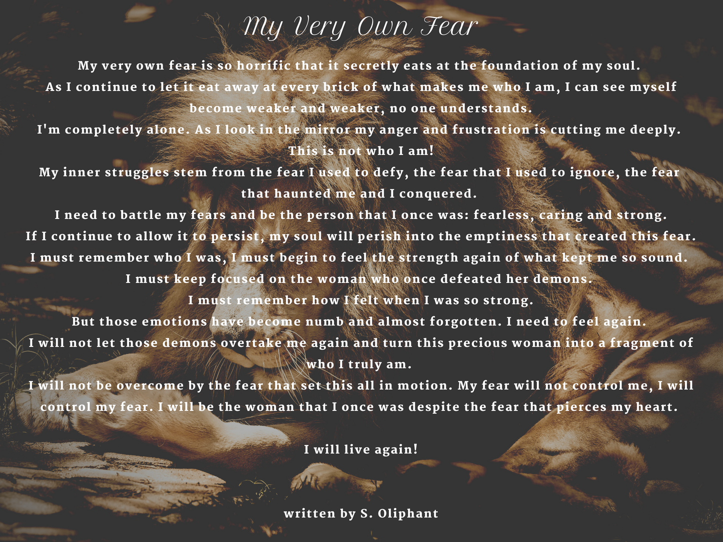 My Very Own Fear - Poster