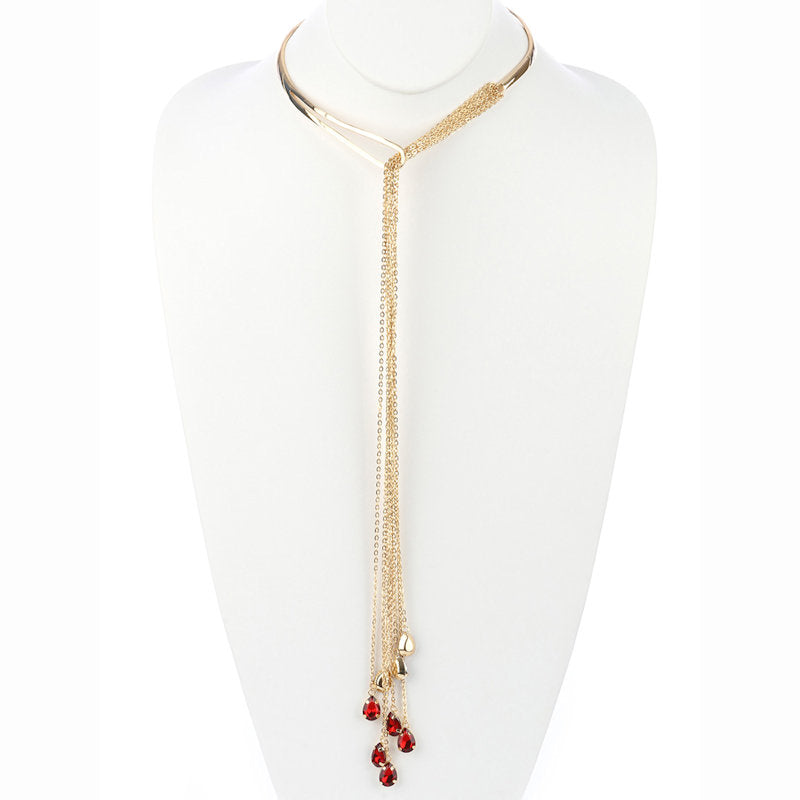 Lovely Multi Chain Fringe Choker