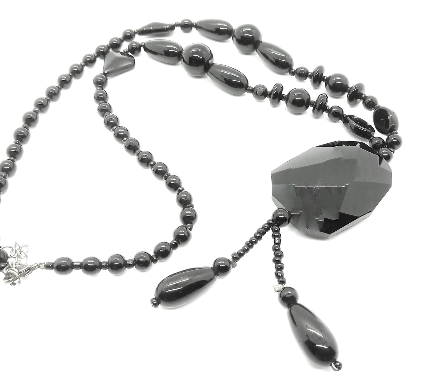 Lovely Black Faceted Necklace