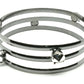 Exciting Triple Bangle Spike Bracelet