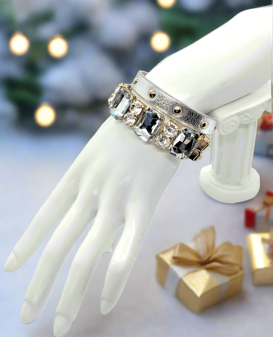 Lovely Rhinestone Double Wrap Bracelet