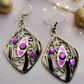 Lovely Bronze and Purple Earrings