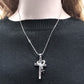 Stunning Heart and Cross Pendant Necklace