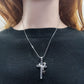 Stunning Heart and Cross Pendant Necklace