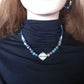 Fabulous Sea Blue Imperial Jasper Necklace Set