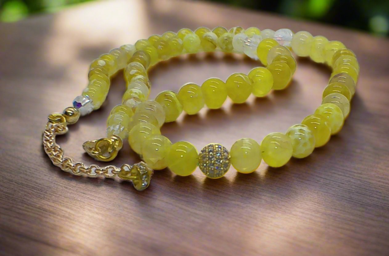 Fabulous Yellow Agates Necklace