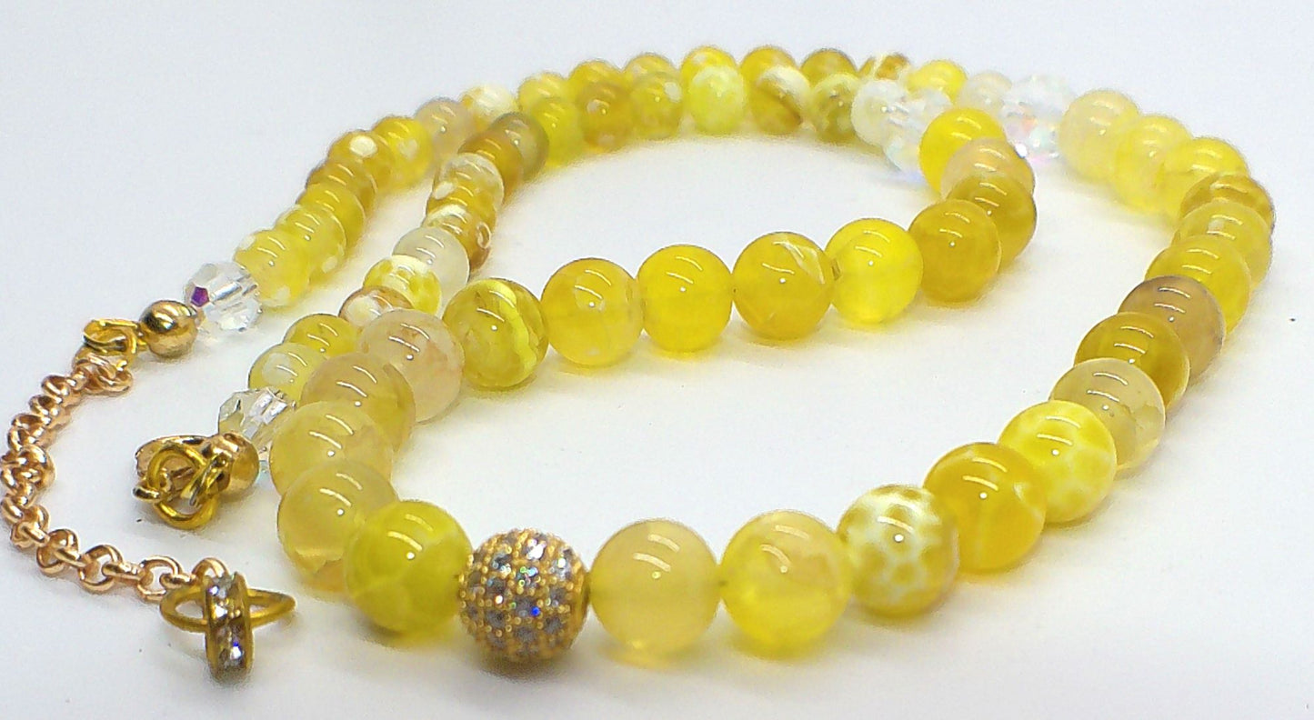 Fabulous Yellow Agates Necklace