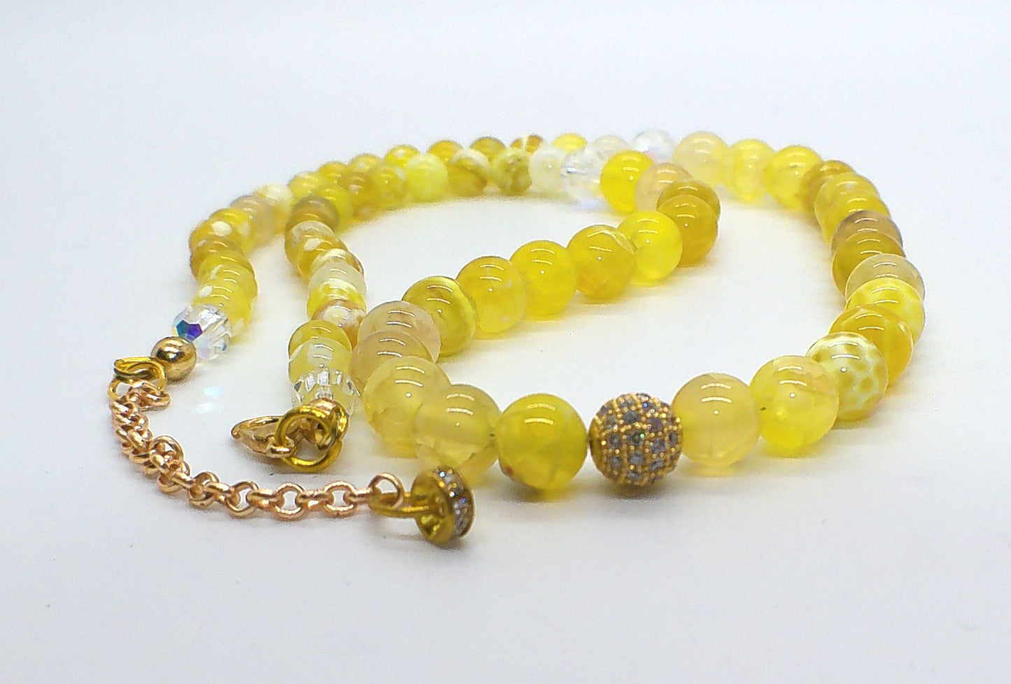 Fabulous Yellow Agates Necklace