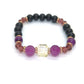 Amethyst and Black Garnet Yoga Bracelet