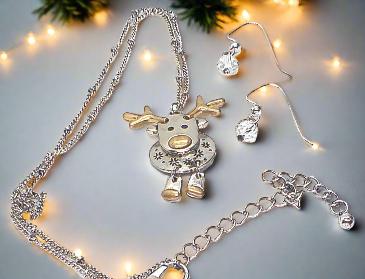 Rudolph the Reindeer Necklace Set