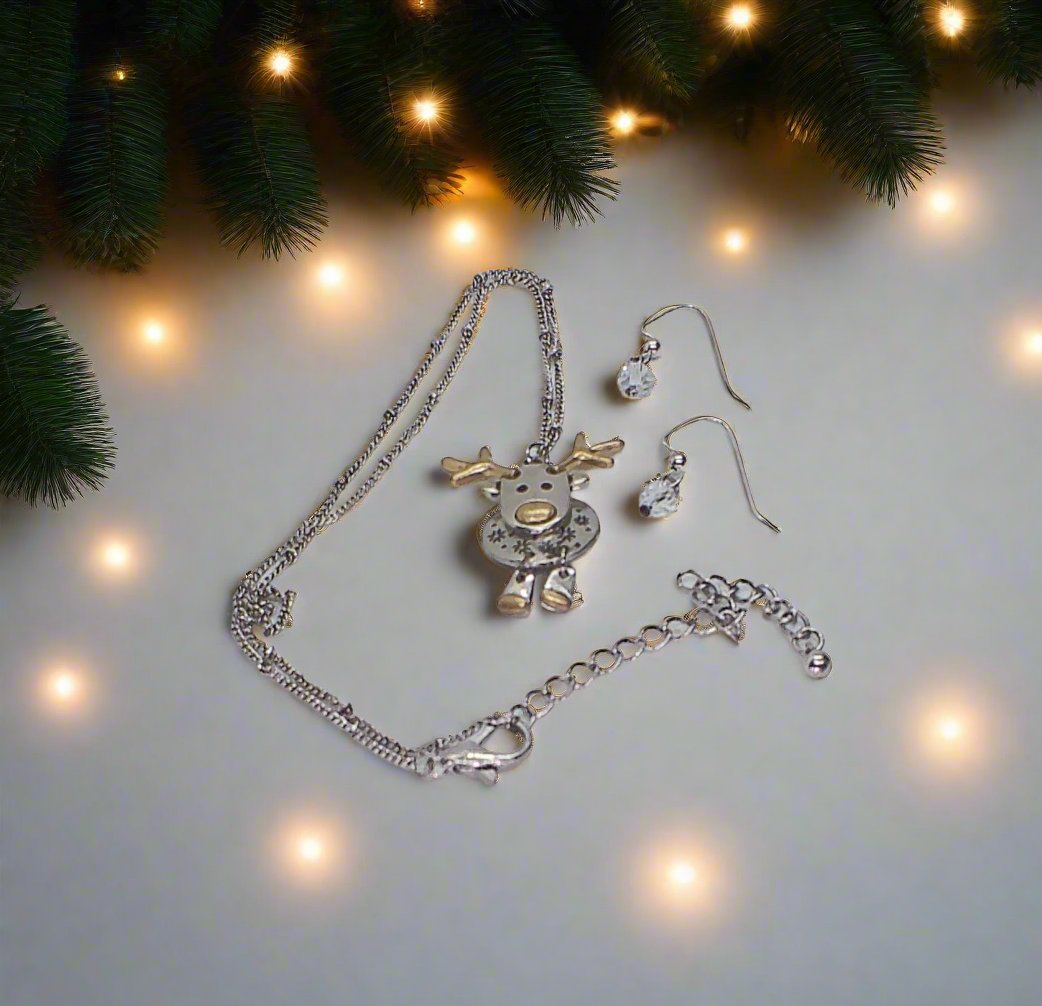 Rudolph the Reindeer Necklace Set