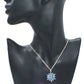 Lovely Blue Winter Snowflake Necklace