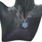 Lovely Blue Winter Snowflake Necklace