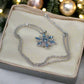 Lovely Blue Winter Snowflake Necklace