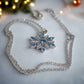 Lovely Blue Winter Snowflake Necklace