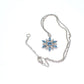 Lovely Blue Winter Snowflake Necklace