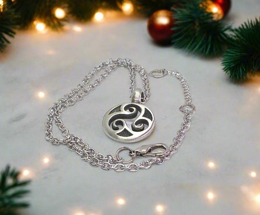 Triple Spiral Necklace