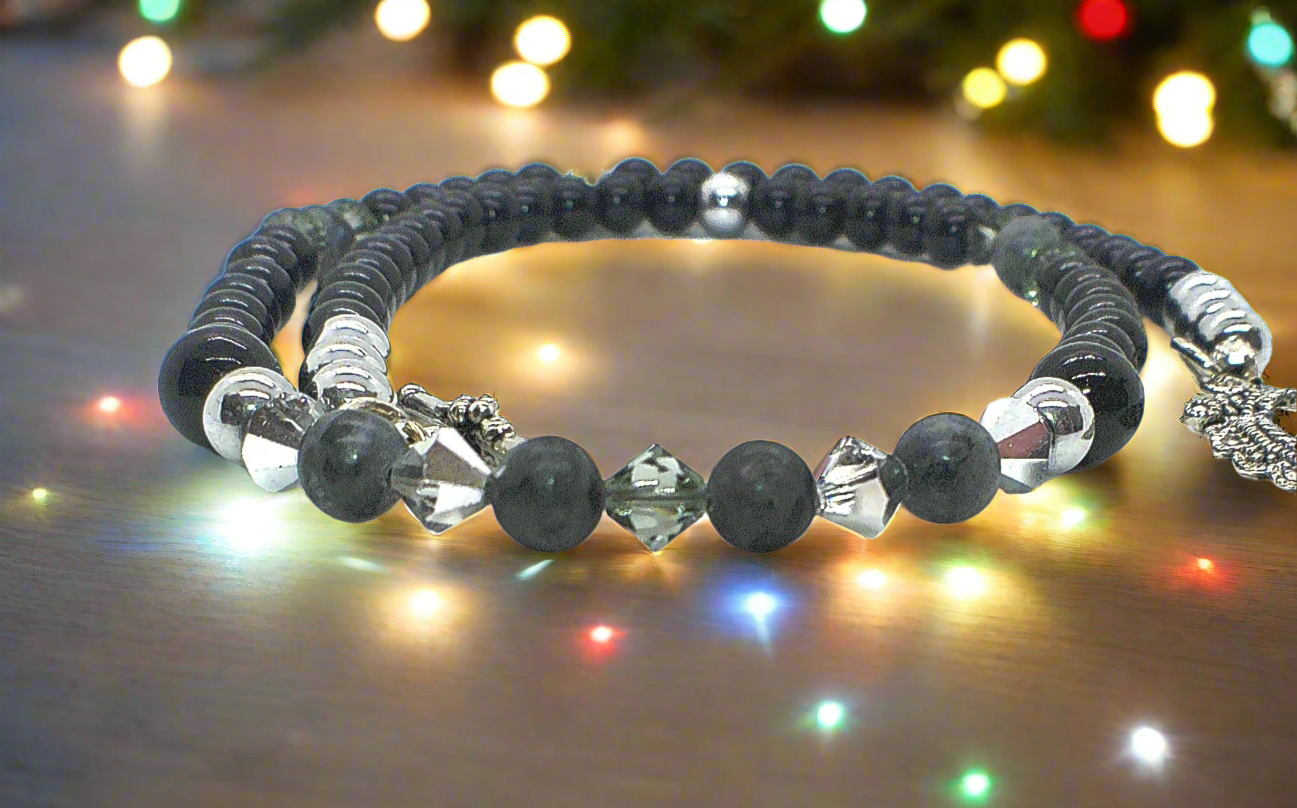 Fabulous Black & Gray Reflection - A  Necklace