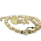 Sweet Golden Shadow Crystals and Colorado Czech rondelles, Light Peach/Champagne Beaded Necklace Set-crafted by Artistry Jewelry