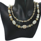 Tantalizing Opal Crystals, Natural Magnesite and Italian Onyx, Two-Strands, Beaded Necklace - crafted by Artistry Jewelry