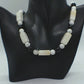 Lovely Natural Snow Quartz, Black Onyx, Howlite and Mountain Jade, Semi-precious, One-of-a -kind, Beaded Necklace A-crafted by Artistry Jewelry