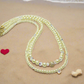 Gorgeous Yellow Pearl Beads,Briolette Crystals, and Cubic Zirconia, One-of-a-Kind Beaded Necklace-handcrafted by Artistry Jewelry