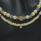 Gorgeous Yellow Pearl Beads,Briolette Crystals, and Cubic Zirconia, One-of-a-Kind Beaded Necklace-handcrafted by Artistry Jewelry