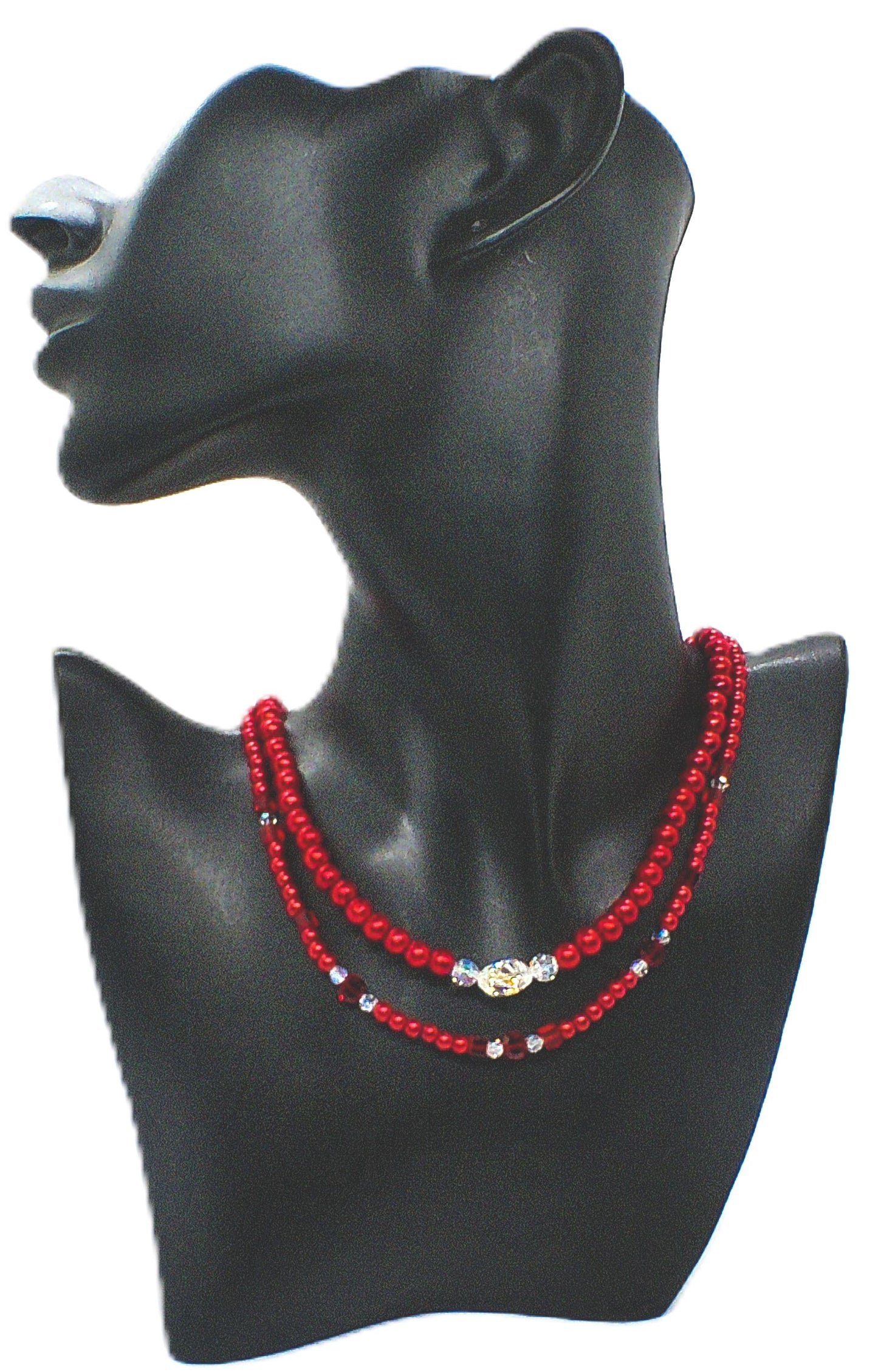 Gorgeous Red, Cosmic Crystal, One-of-a-Kind Necklace-Handcrafted by Artistry Jewelry