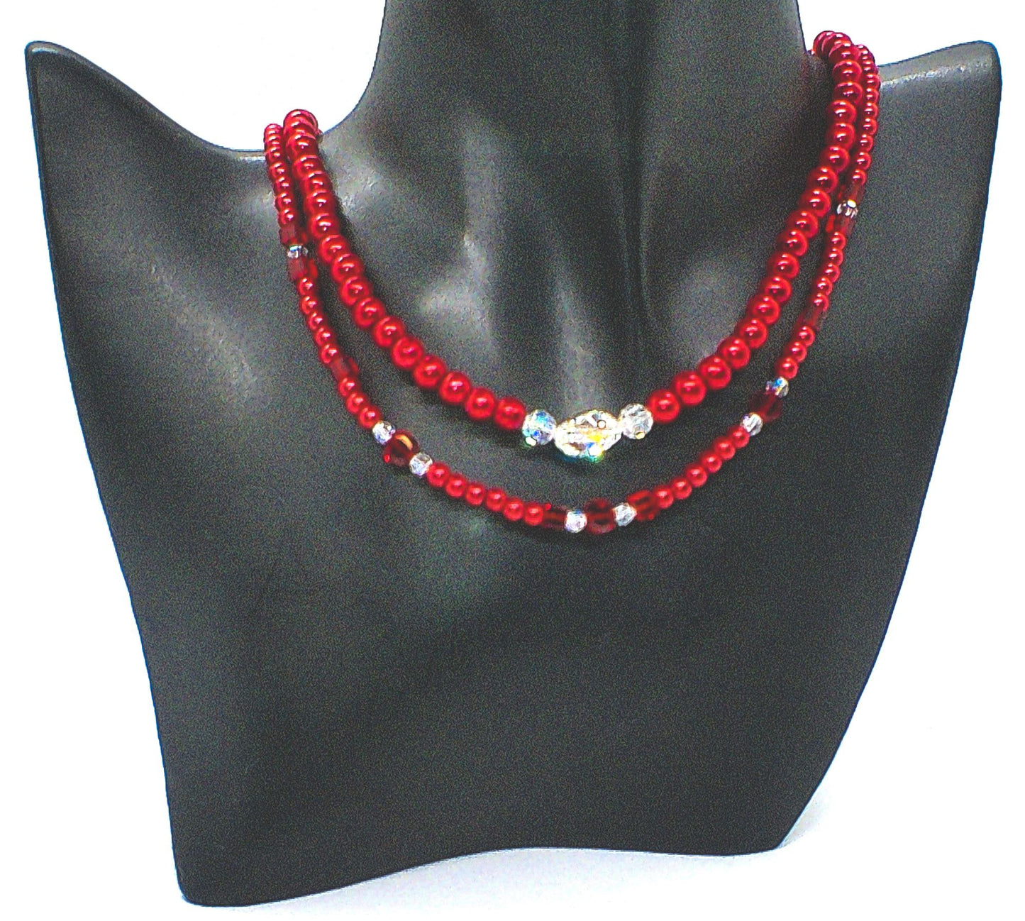 Gorgeous Red, Cosmic Crystal, One-of-a-Kind Necklace-Handcrafted by Artistry Jewelry