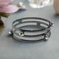 Exciting Triple Bangle Spike Bracelet