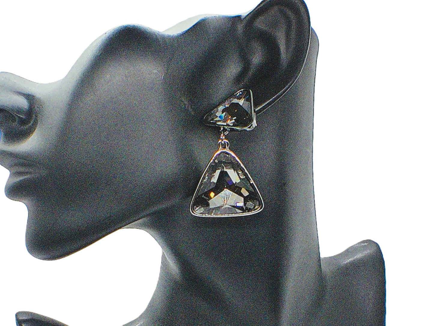 Gorgeous Triangles of Black Diamonds Earrings