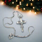 Stunning Heart and Cross Pendant Necklace