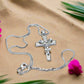 Stunning Heart and Cross Pendant Necklace