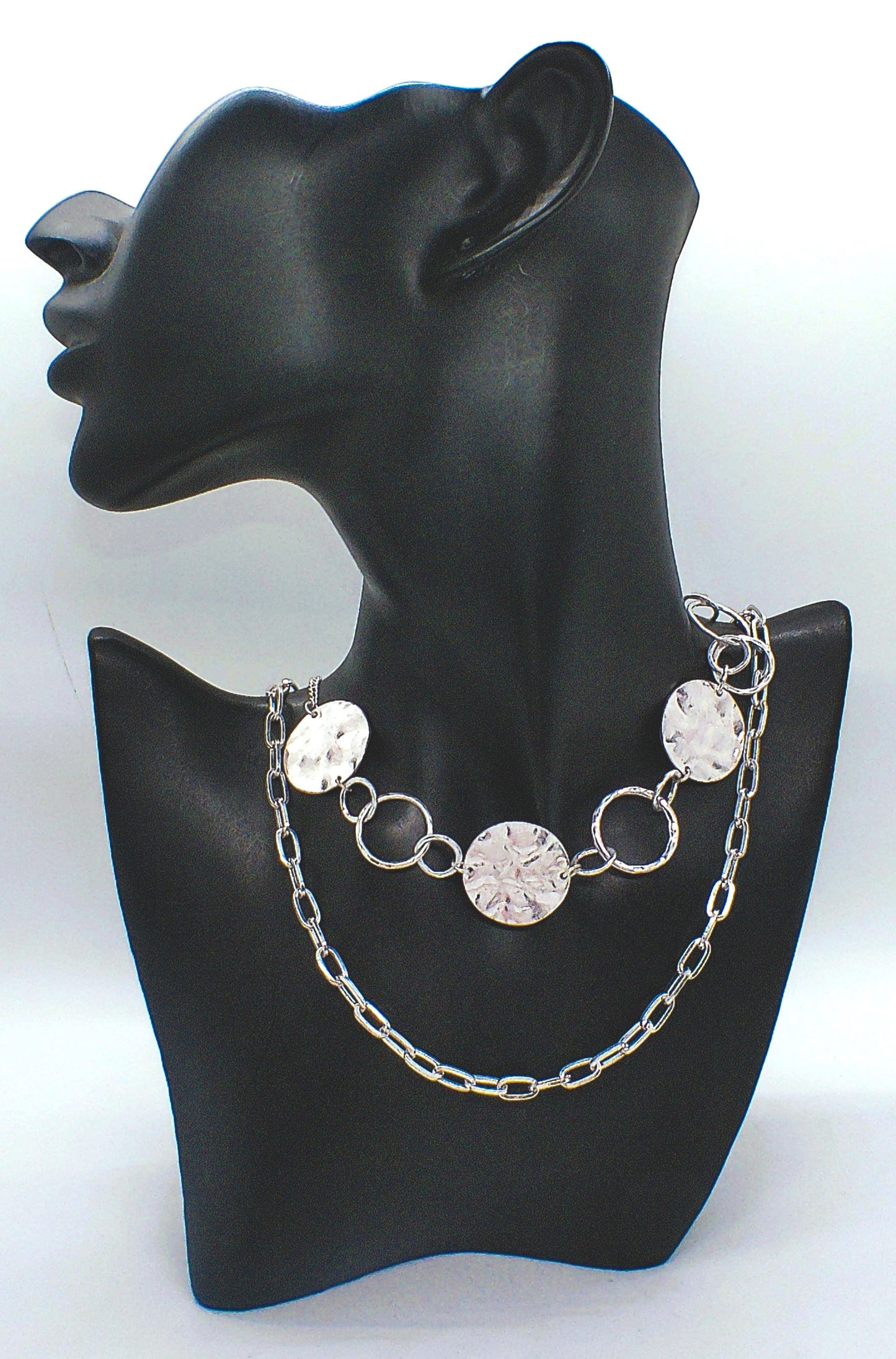 Fabulous Hammered Disc Necklace