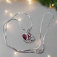 Stunning Red Crystal Heart Necklace