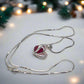 Stunning Red Crystal Heart Necklace