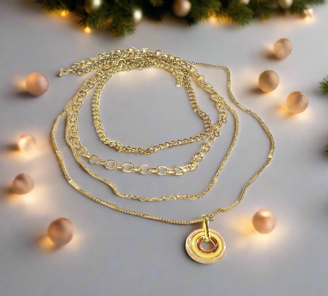 Beautiful Multi-layer Gold Necklace