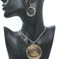 Fantastic Hammered Circles Necklace Set