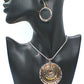 Fantastic Hammered Circles Necklace Set