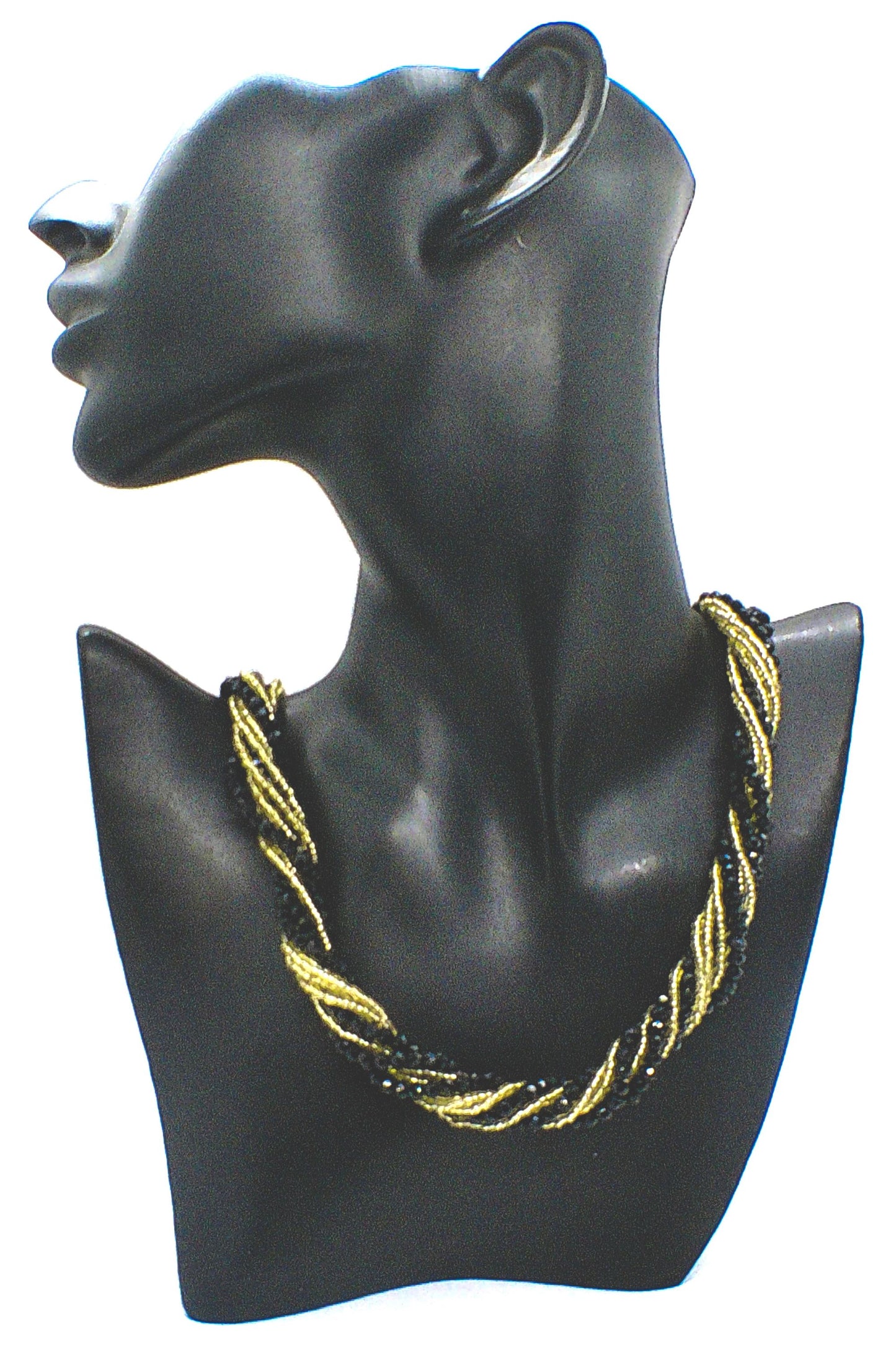 Beautiful Multi Strand Beaded Twist Necklace