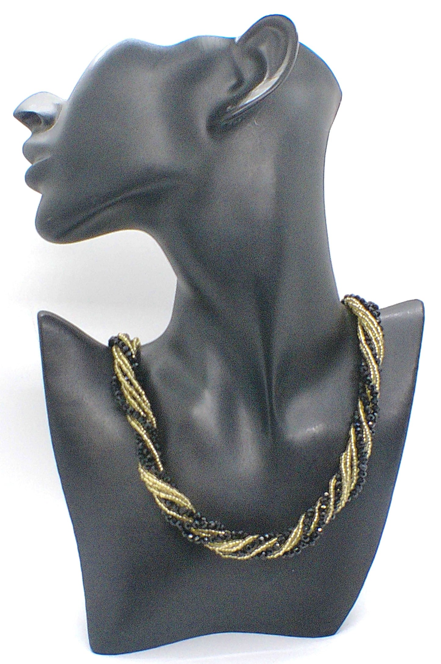 Beautiful Multi Strand Beaded Twist Necklace