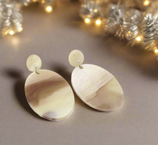 Marvelous Marble Finish Earrings