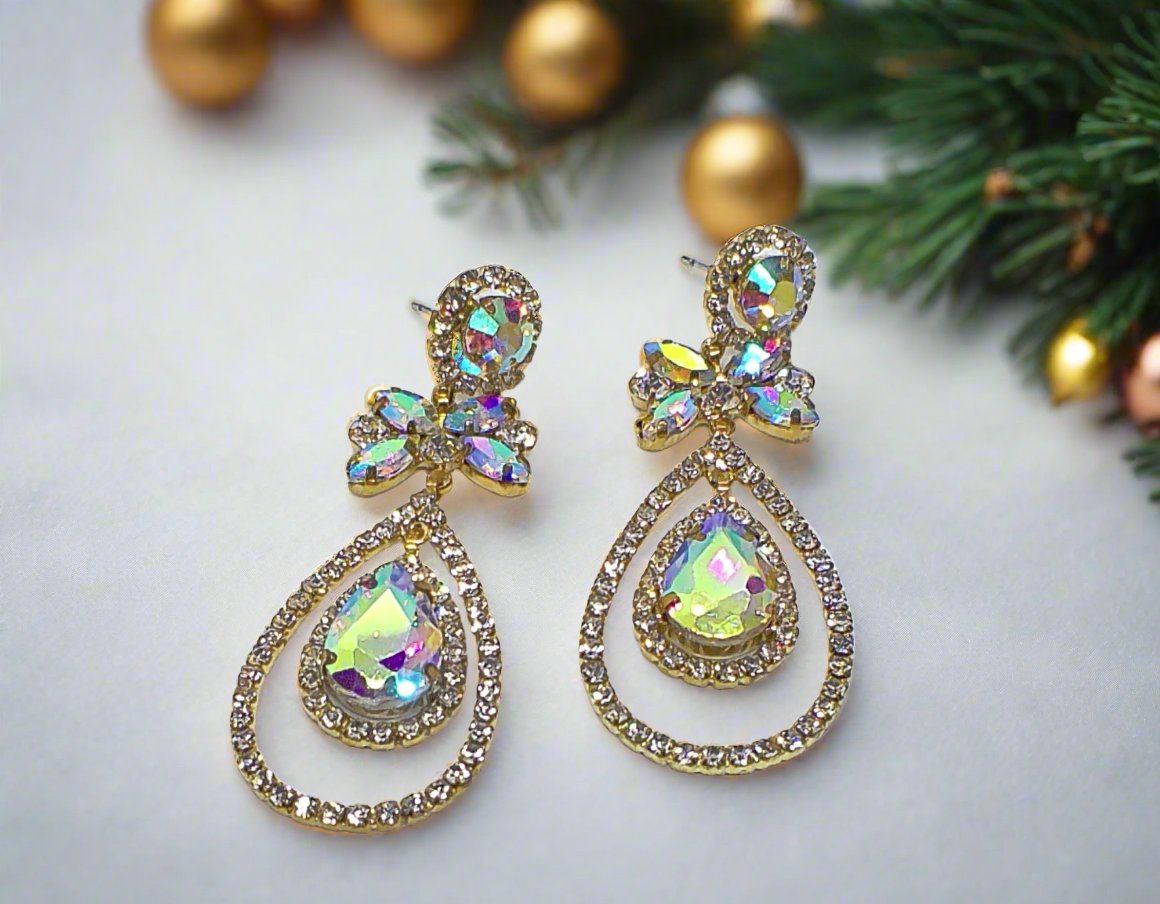 Stunning Tear Drop Stone Earrings