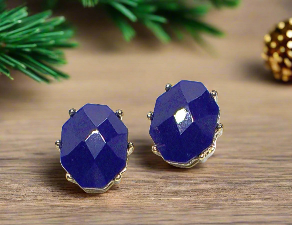 Stunning Navy Blue Studs