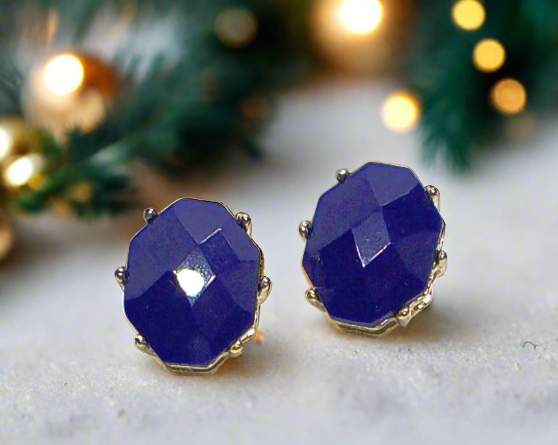 Stunning Navy Blue Studs