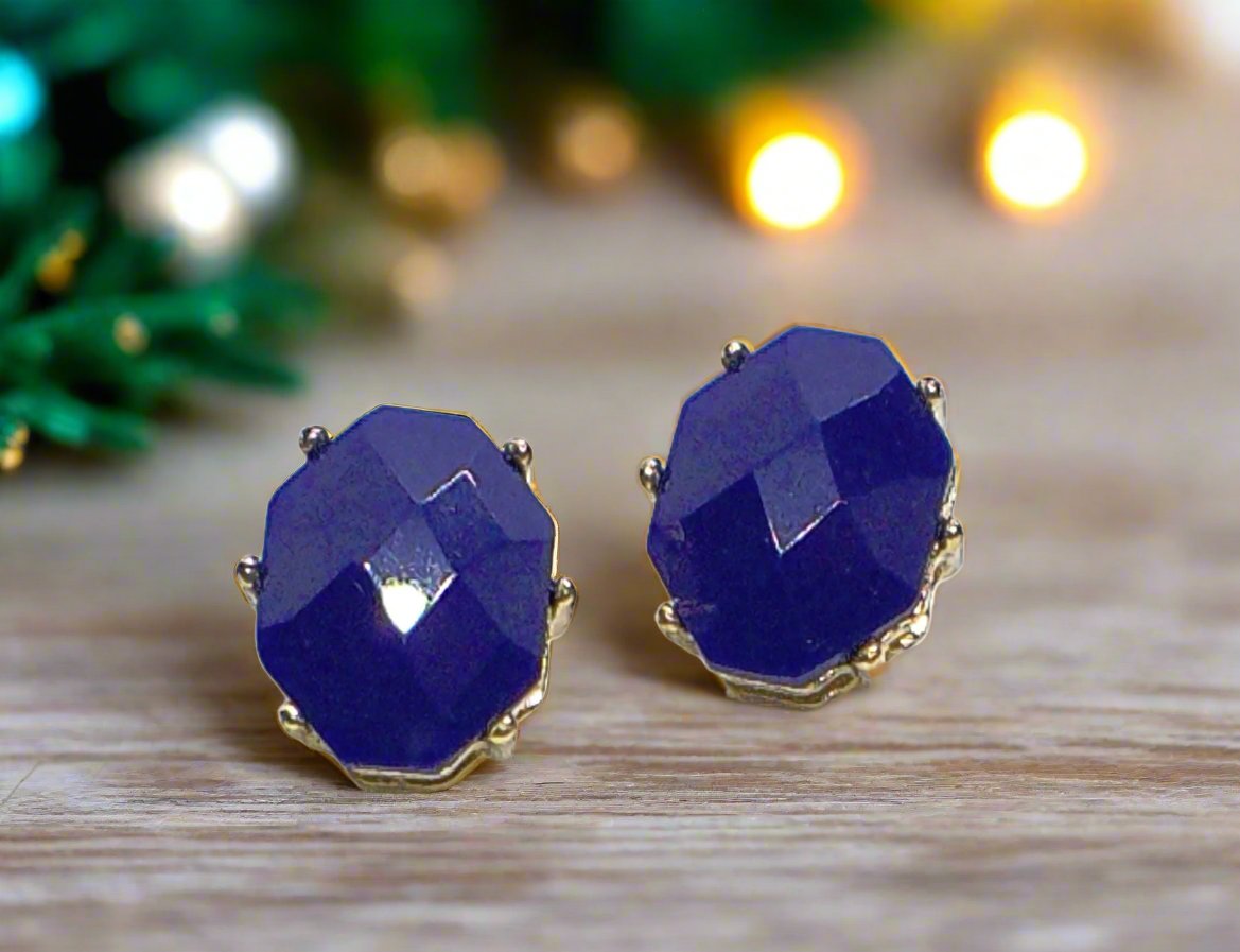 Stunning Navy Blue Studs