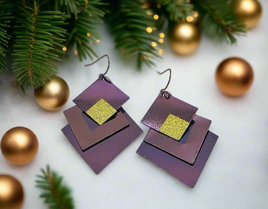 Lovely Brown and Gold Earrings